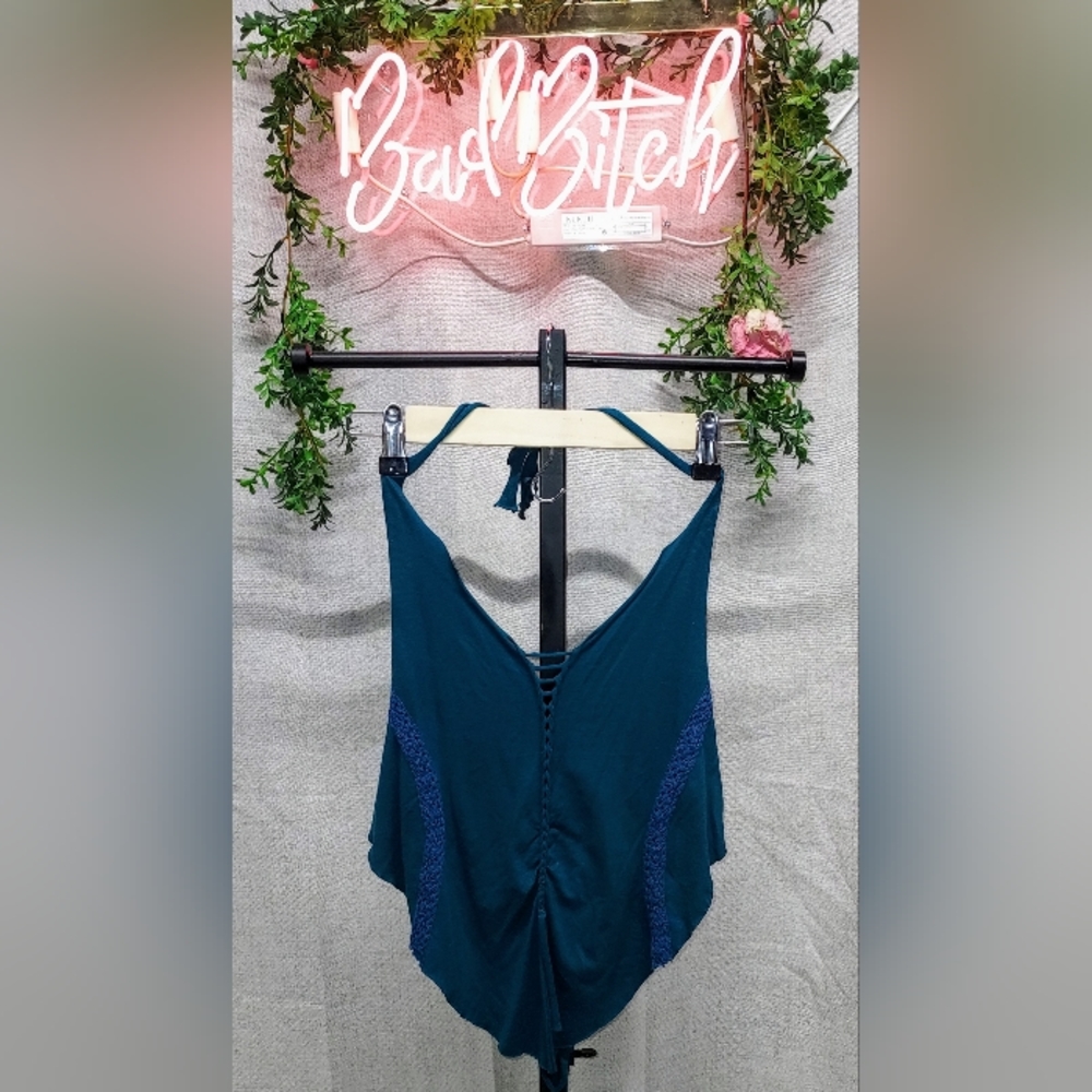 Culture shop (Pittsburgh) blue/teal halter top